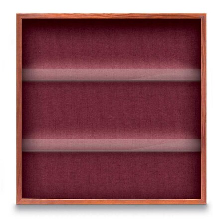 United Visual Products Outdoor Enclosed Combo Board, 48"x36", Wht Frame/Burgundy & Dark Spruce UVCB4836ODW-BURGUN-DRKSPR